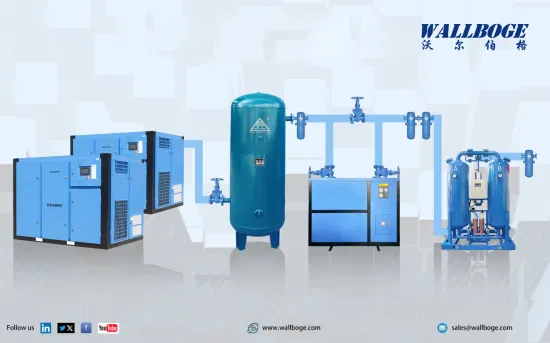 132kw 180HP Energy Saving Air Cooling Screw Compressor Two Stage Direct Driven Screw Air Compressor